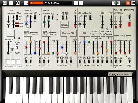 Korg Odyssei REV1 Add On Skin and Sounds IAP Demo for iPad