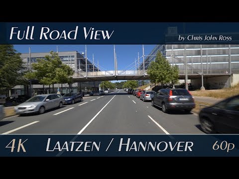 Laatzen/Hannover, Germany: Bemerode, Mittelfeld - B6, Weltausstellungsallee - 4K (UHD/2160p/60p)