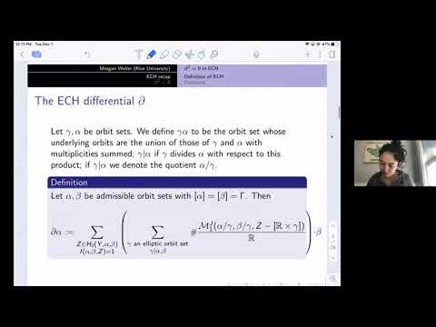 OBZ 12: Morgan Weiler (Rice) - A sketch of why d^2=0 in ECH