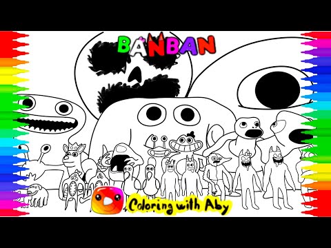 Garten of Banban 4 Coloring Pages Third Trailer - ALL BOSSES + ENDING
