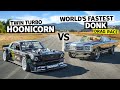 World S Fastest Donk 1 500hp Vs Ken Block S 1 400hp AWD Ford Mustang
