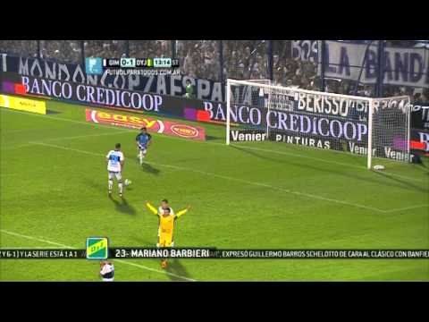 Gol de Barbieri. Gimnasia LP 0 - Defensa 2. Fecha 7. Primera División 2014. FPT