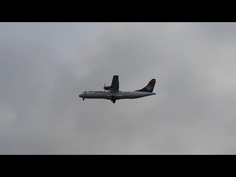 AirSERBIA Atr72 landing in Brnik✈