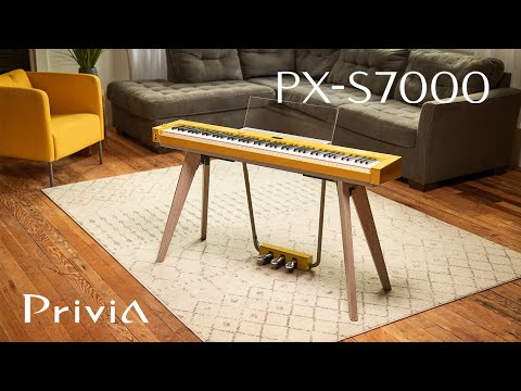 Casio Privia PX-S7000 Piano digital portátil de 88 teclas HM Amarelo -  Classic Keyboards - Especialistas em Teclados