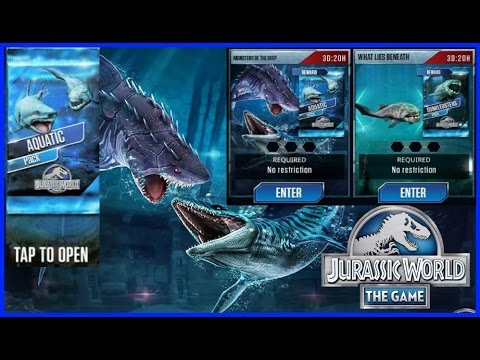 Opening Aquatic Pack Jurassic World the Game Water