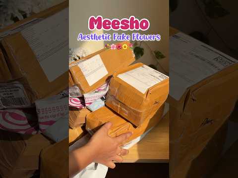 Aesthetic Fake Flowers 💐🌺🤌💕🪷 #meesho #shorts