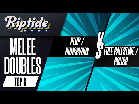 Plup/Hungrybox vs Free Palestine/Polish - Riptide 2024 - Melee Doubles - Losers Final