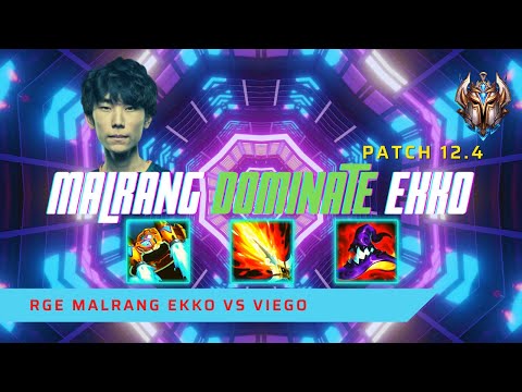 MALRANG DOMINATES ON EKKO! - RGE Malrang Plays Ekko Jungle vs Viego! | LoL Patch 12.4