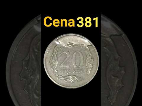 A damaged 20 groszy coin from 2003, priced at 381 złoty. The stamp is chipped. Coins and Banknote...