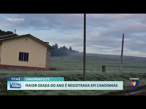 Temperatura de 0,3°C faz Canoinhas registrar a maior geada de 2026