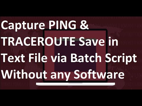 How to Capture and Save  #gpo PING and TRACEROUTE Network Stats via #script step by step Tutorial.