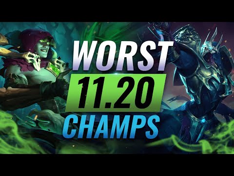 10 WORST Champions YOU SHOULD AVOID Going Into Patch 11.20 - League of Legends Predictions