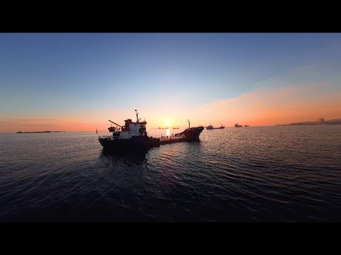 Flying Over Sea with Relaxing Music | 4K Cinematic FPV Drone Video (Long Take)