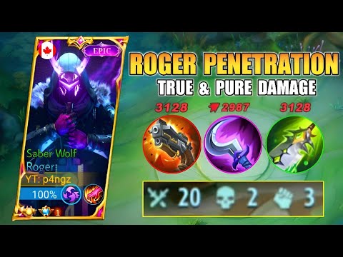 ROGER DEADLY PENETRATION BUILD 🔥 TRUE & PURE DAMAGE | MLBB