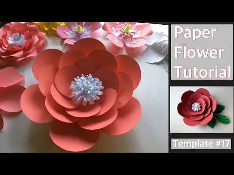 Paper Flower Tutorial - DIY - Templates #17