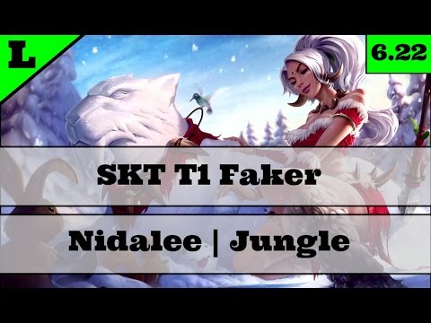 SKT T1 Faker Nidalee Jungle Gameplay | Season 7 | 6.22 Jungle Rework | Nidalee vs. Lee Sin