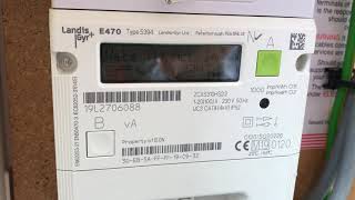 Reading a Landis Gyr E470 Type 5394 Smart meter Electric Day and Night (Economy 7) Readings SMETS2