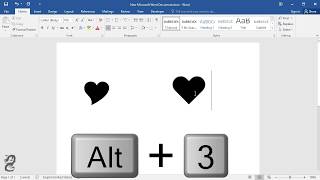 How to type heart symbol in Word