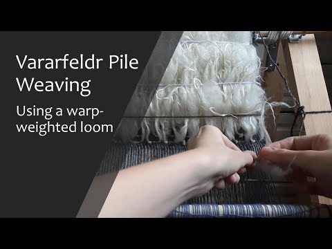 Vararfeldr Pile Weaving Demo | Ancient textile ASMR
