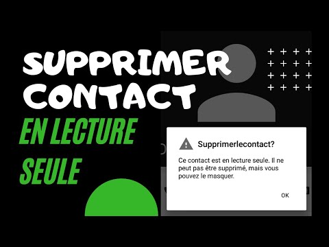 Supprimer définitivement un contact en lecture seule