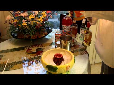 How to Make a Flaming Volcano Cocktail Recipe