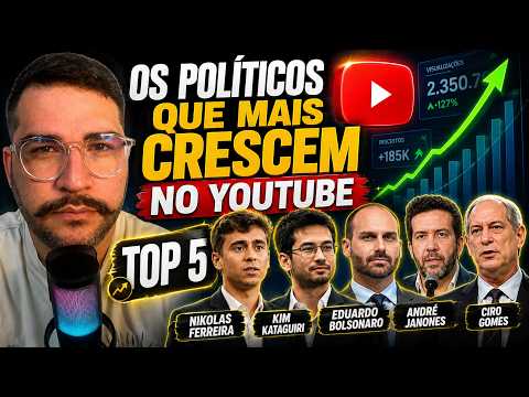TOP 5 POLÍTICOS QUE MAIS CRESCEM NO YOUTUBE