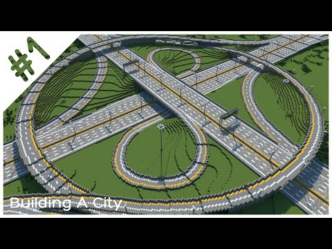 TheBuildingDuck - Building A City #1 (S2) // Highway Interchange // Minecraft Timelapse