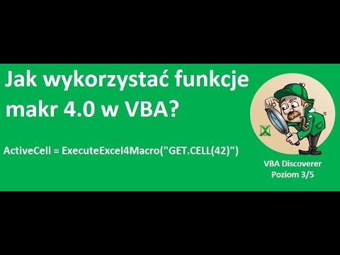 VBA #23 - Jak wykorzystać funkcje makr 4.0 w VBA