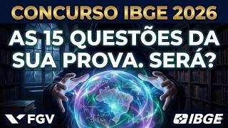 CONCURSO IBGE 2026 - LIVE DE PREMONIÇÃO - O QUE VAI CAIR NA PROVA DE MATEMÁTICA E RLM? Banca FGV