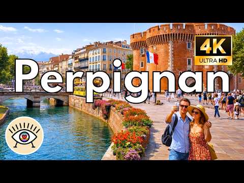 Perpignan | Frankreich 🇫🇷 4K-Stadtrundgang mit Untertiteln ✨