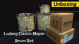 Video thumbnail for Ludwig Classic Maple Drum Set - Blue/Olive Oyster Pearl - UNBOXING by WTFill
