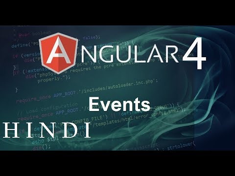 Angular 4 Tutorial 6 Events हिन्दी