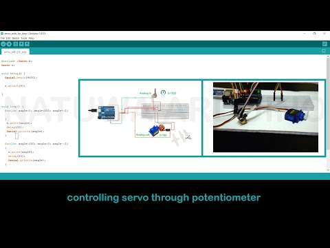 #SERVO MOTOR CONTROL THROUGH POTENTIOMETER    |    ANALOG VALUE ON SERVO MOTOR   |  UNIT CONVERSION