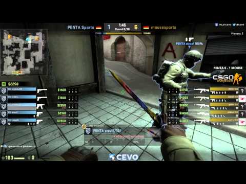 PENTA Sports vs mousesports Game 2 (CEVO-P CS:GO Season 7) - Metuz & Rizc