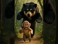 Playful Monkey and Bear’s Forest Adventure 🐵🐻 | Cute Animal Friendship
