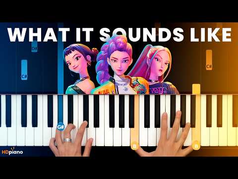 How to Play 'What It Sounds Like' on Piano (Piano Tutorial for KPop Demon Hunters)