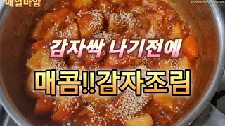 감자싹이나기전에~매콤감자조림해서맛있게먹어요^^#감자#감자요리#감자레시피#감자조림#감자조림만드는방법#한국집밥 #koreanfoodrecipes