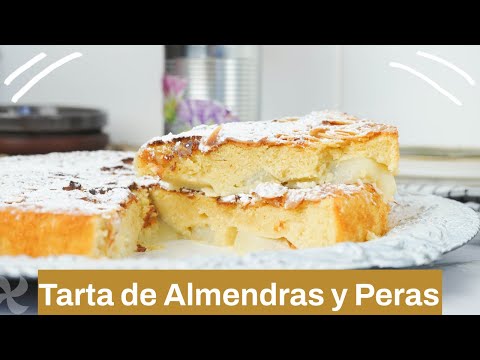 Bizcocho de almendras con peras