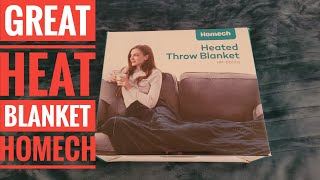 Homech Heated Throw Blanket Review #homech #heated blanket #
