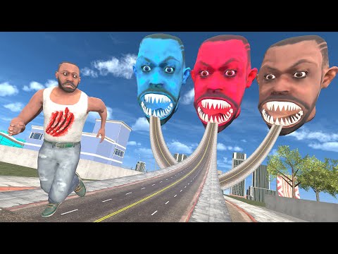 Franklin Found Longest Road To Colorful Devil Franklin Head In Indian Bike Driving 3d
