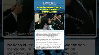 Prabowo Lantik Said Iqbal hingga Pimpinan Baru BGN di Istana Negara