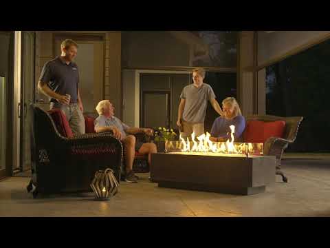 The Outdoor GreatRoom Company Cove 54-Inch Midnight Mist Linear Gas Fire Pit Table Overview