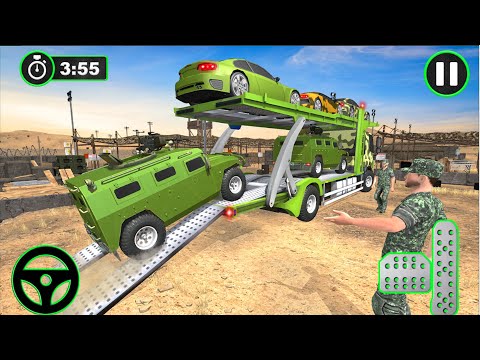 Army Vehicles Transport Simulator #1 Ship Simulator- 2020 - US Military Hammer and Truck Trailer