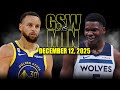 Golden State Warriors Vs Minnesota Timberwolves Full Game Highlights December 12 2025 NBA Season