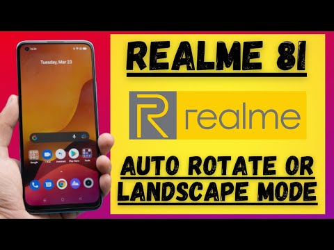Auto Rotate or landscape Mode Realme 8i Turn on/off