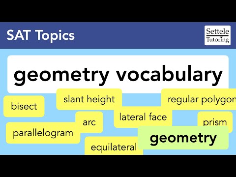 SAT Geometry Vocabulary — make sure you know the definitions of key terms