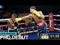 FULL FIGHT - ELIVS RODRIGUEZ BATTERS & STOPS OPPONENT STANDING IN PRO DEBUT