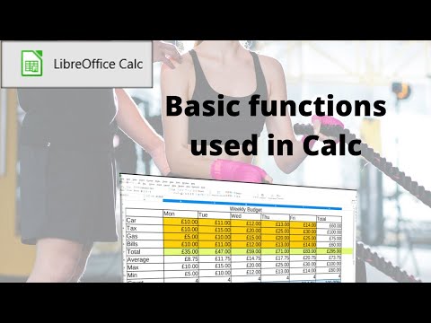 How to use the basic functions in LibreOffice Calc