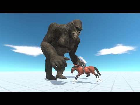 Kong vs All Units (Ancient Humans) - Animal Revolt Battle Simulator