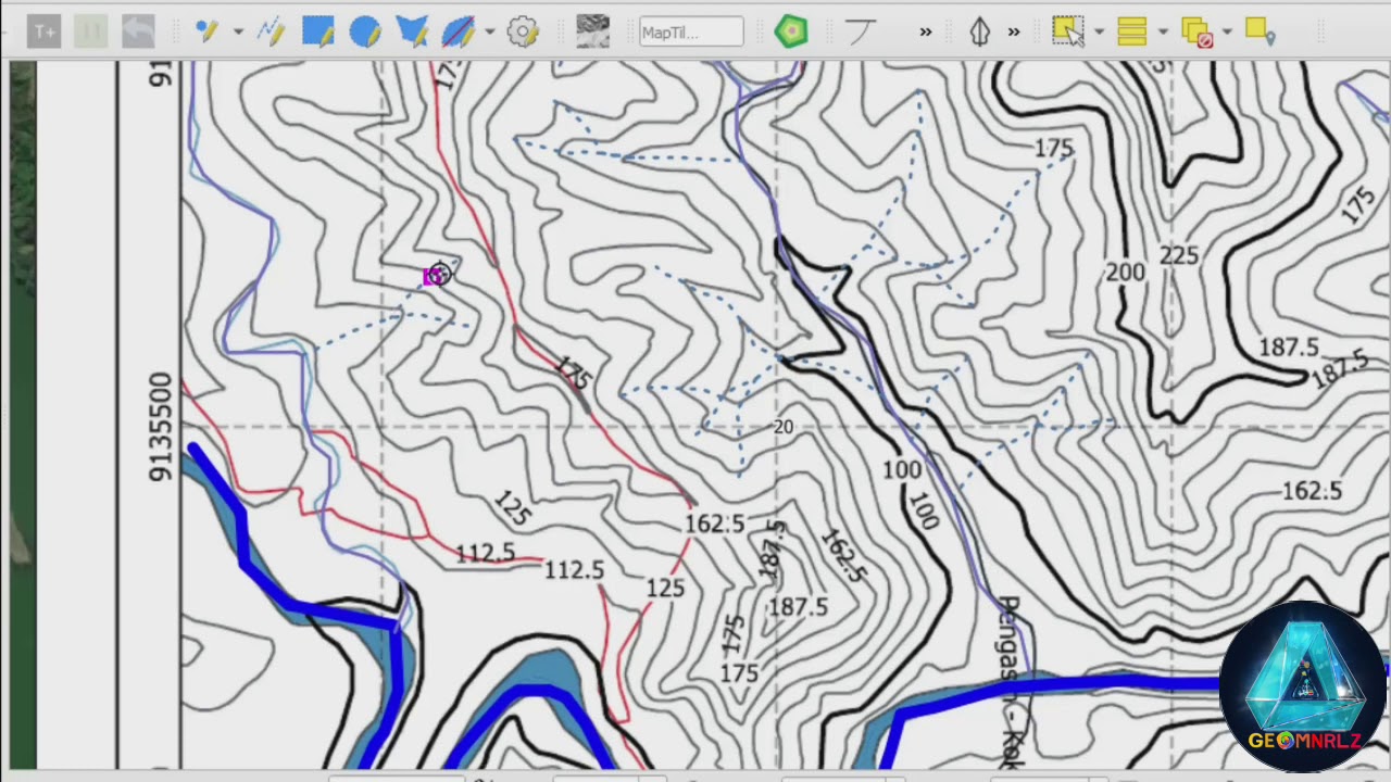 Cara menggambar alur sungai di peta kontur - Basic buat anak geologi awalan kuliah -